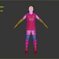 Arsenal Football Equipment Set With Red Jersey Shorts Socks And Pink Cleats