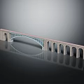 Stone and Metal Arch Bridge with Brick Piers and Reflected Surface Structure 3d model