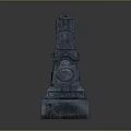 Ancient Stone Architectural Monument With Carved Decorations And Weathered Surface