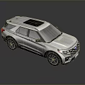 Silver Modern SUV Car Exterior Design With Sunroof Roof Rack And Alloy Wheels