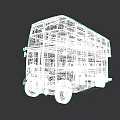 Red Double Decker Bus With Classic Design And White Accents On Black Background