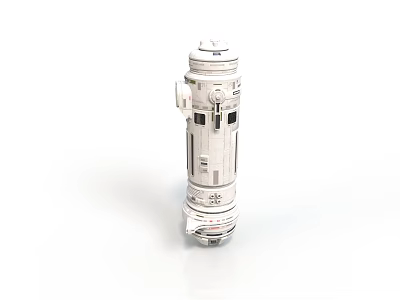 Detailed White Spacecraft Model With Structural Design For Cosmic Exploration And Space Technology 3d model