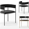Sleek Modern Accent Chair With Leather Upholstery And Metal Legs In Black Gold Frame Design