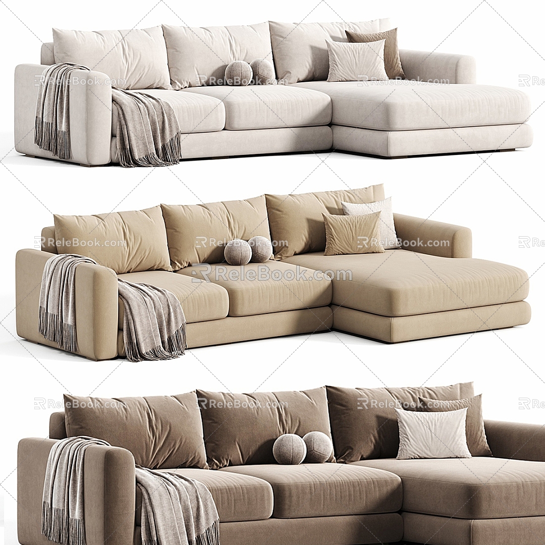 Modern Multiplayer Sofa 3d model