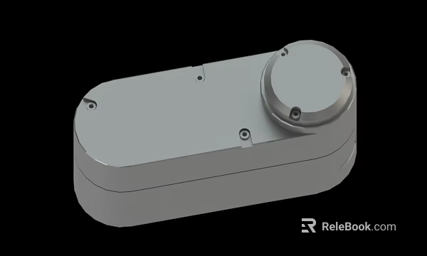 Metal Electronic Enclosure With Screws Circular Component And Smooth Surface 3d model 