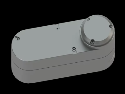 Metal Electronic Enclosure With Screws Circular Component And Smooth Surface 3d model