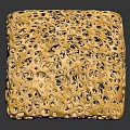 Porous Yellow Block With Intricate Hole Structure And Smooth Surface 3d model