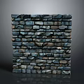 Traditional Stone Wall Construction With Irregular Blue Gray Stone Blocks Texture