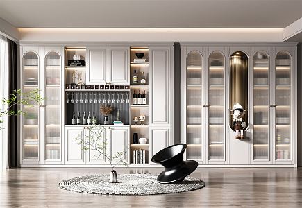 American Wine Cabinet 3d model