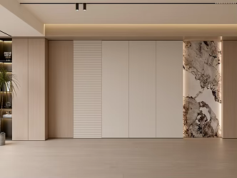 Modern Simple Sofa Background Wall Modern Decoration Balcony Cabinet Living Room Cabinet Wood Decorative Background Wall 3d model