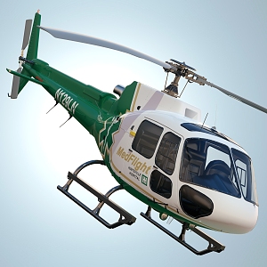 Modern Helicopter Airbus Helicopter Plane 3d model