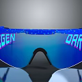 Stylish Blue Frame Sunglasses With Mirrored Lenses And LEGEN DARY Text