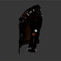 Stylish Black Leather Jacket With Studs Patches And Zipper Details