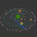 Detailed Solar System Model Kit With Planets Sun And Orbital Paths
