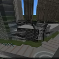Modern High Rise Residential Buildings With Glass Curtain Walls And Contemporary Design