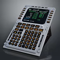 Industrial Electronic Control Panel With Digital Data Display And Keypad Buttons 3d model