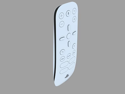Sleek White Remote Control For Digital Devices Featuring Multiple Function Buttons 3d model