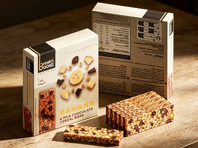 Healthy Banana Real Energy Bars With Chocolate Chips And Oats 3d model