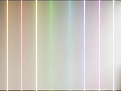 Colorful LED Floor Lamp With Vertical Light Strips Modern Design Ambient Lighting 3d model