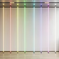 Colorful LED Floor Lamp With Vertical Light Strips Modern Design Ambient Lighting