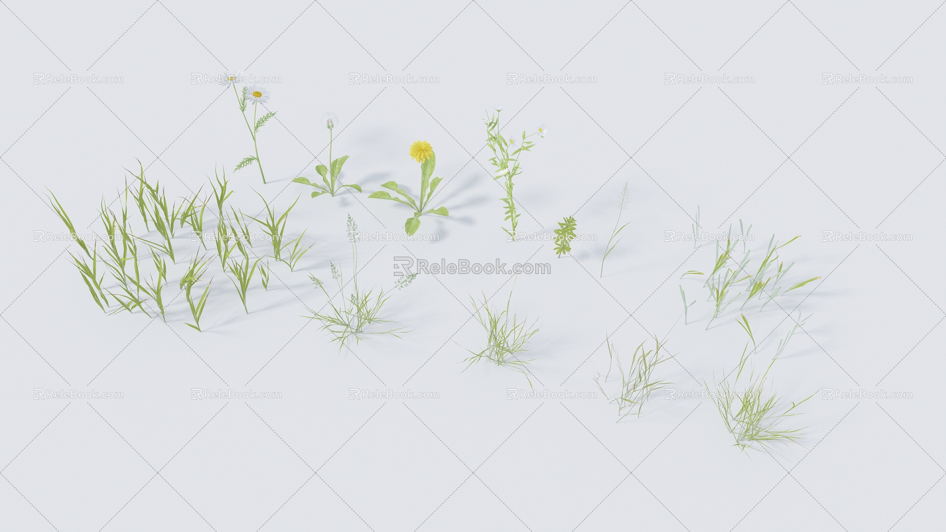 Modern Grass 3d model