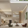 Modern Loft Living Room With Sofa Artwork And Large TV