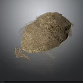 Rough Bird Nest Structure Composed of Fine Twigs and Irregular Shape on Dark Background