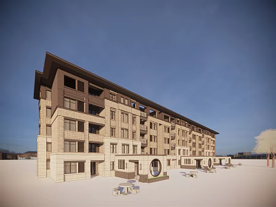 New Chinese-style Residential Building Multi-storey Residence 3d model