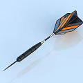Professional Dart Sporting Equipment With Black Orange Flight And Striped Shaft Design