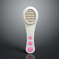 Handheld Personal Care Appliance Featuring White Design Pink Buttons and Mesh Panel