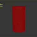 Purple Cylindrical Candle Lamp With Cracked Texture And Red Wick On Dark Background