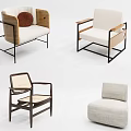 Modern Accent Leisure Chairs With Wooden Frames Metal Legs And Upholstered Seats Designs