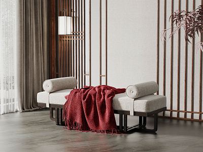 New Chinese Style Bed End Stool Sofa Stool model