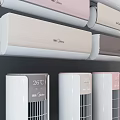 Modern Air Conditioner Fans With Various Styles And Different Colors Wall Mounted Floor Standing