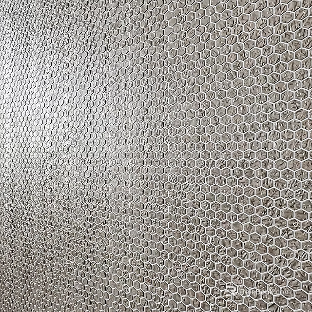 Honeycomb Structure Component With Metallic Hexagonal Grid Pattern And Durable Design 3d model 