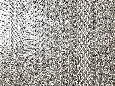 Honeycomb Structure Component With Metallic Hexagonal Grid Pattern And Durable Design 3d model