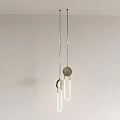 Modern Hanging Decorative Lights With Metal Frame And Round White Tubes