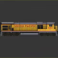Union Pacific 602 Yellow And Gray Model Train With Reflective Surface