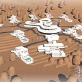 modern architecture handmade architectural sand table 3d model