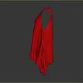 Red Sleeveless Loose Fit Top With Irregular Hem And Casual Design