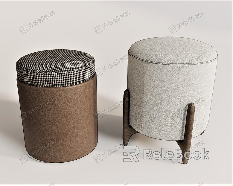 Modern Sofa Stool Low Stool Shoe Stool Round Stool Side model