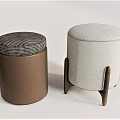 Modern Sofa Stool Low Stool Shoe Stool Round Stool Side 3d model