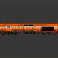 Red and Yellow Model Train Locomotive with Metal Surface and Detailed Design
