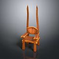 Classic Wooden Leisure Chair Design With High Backrest And Armrests Structure