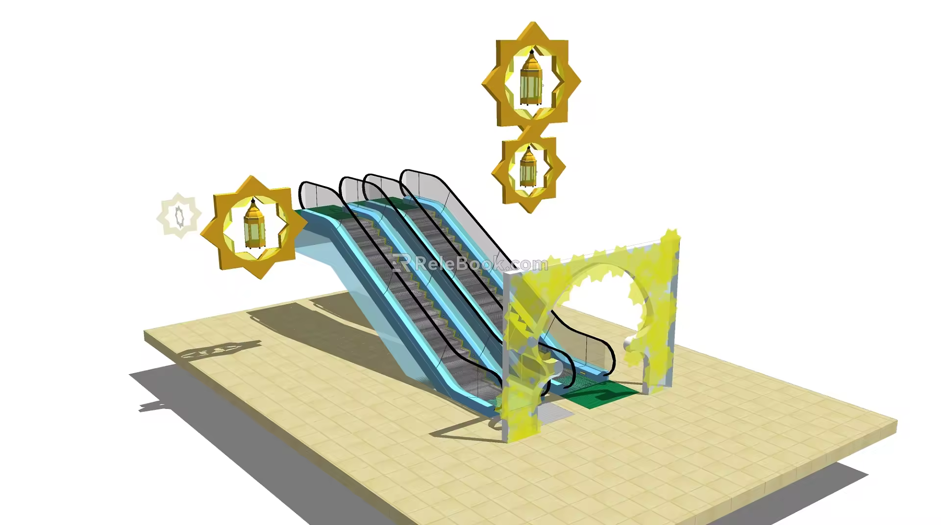 modern elevator escalator 3d model