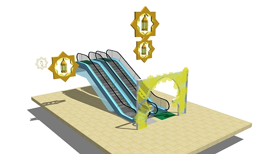 modern elevator escalator 3d model