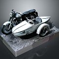 Industrial Style Motorcycle Postman Motorcycle Three-wheeled Motorcycle Classic Motorcycle Retro Motorcycle Classic Motorcycle 3d model