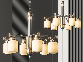 New Chinese Chandelier 3d model