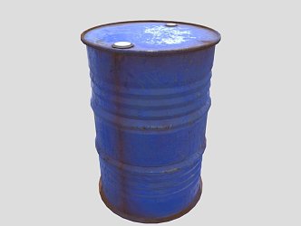 Modern Barrel Rusty Metal Barrel 3d model