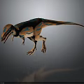 Detailed Dinosaur Character Design With Standing Pose Blue Brown Patterns And 3d model